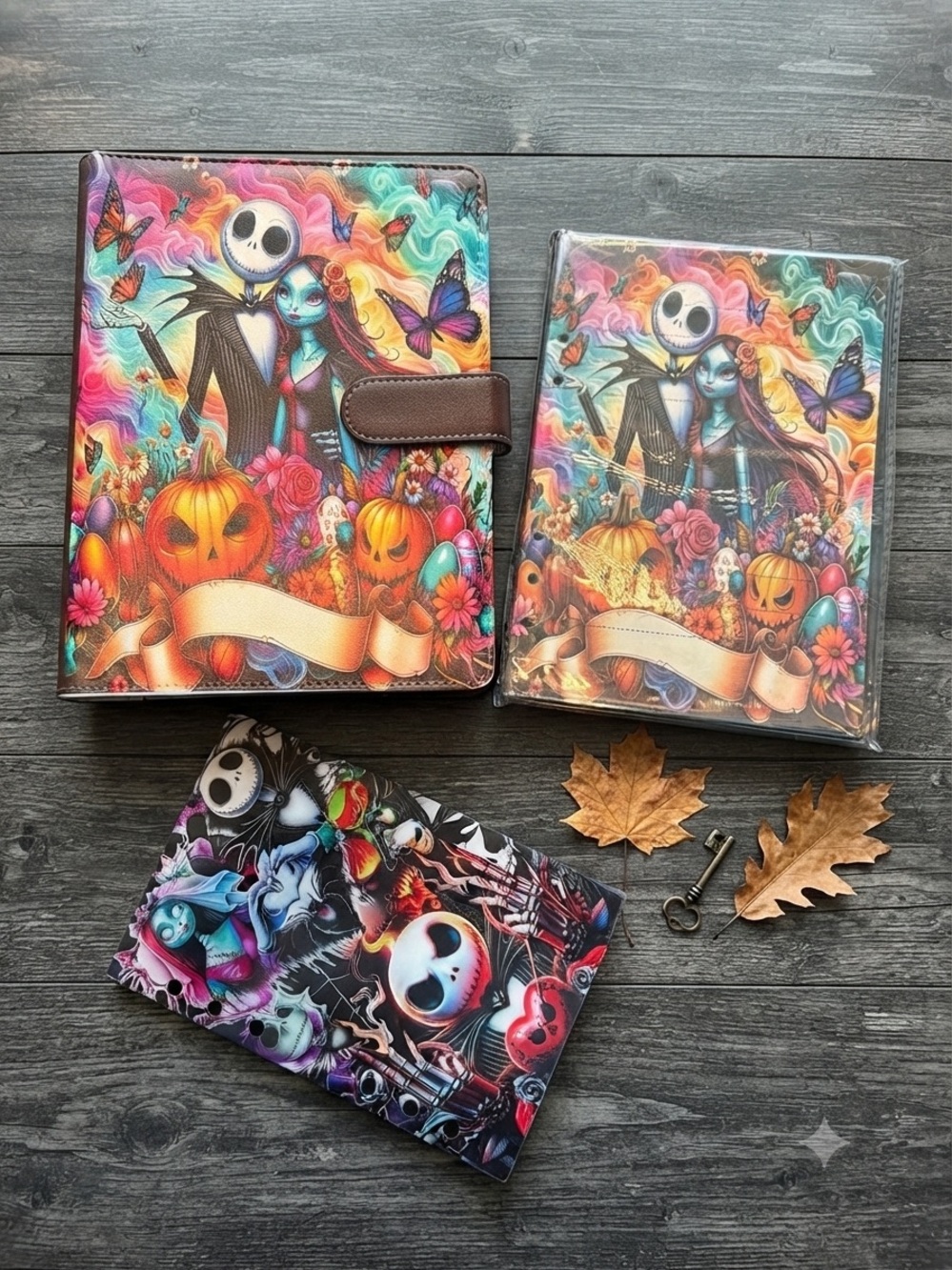 Nightmare Characters Colorful Pumpkin Art Binder Set
